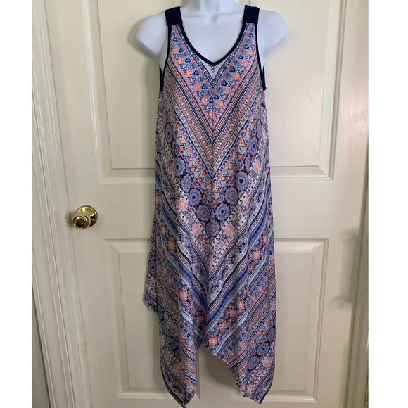 Nina Leonard Asymmetrical Hem Sleeveless Sz M - Picture 1 of 10